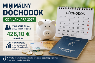 Minimálny dôchodok, kalendár a pokladnička prasiatka